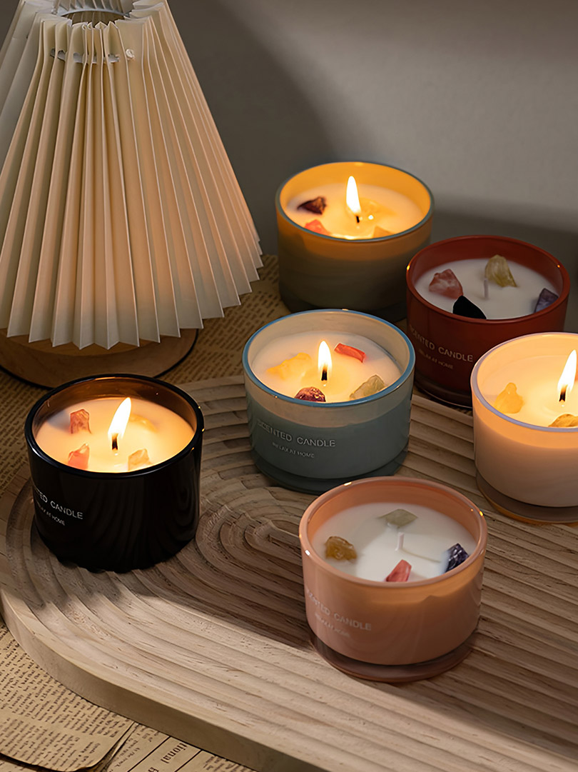 Dopamin érzelmi illatú kristály kő gyertya