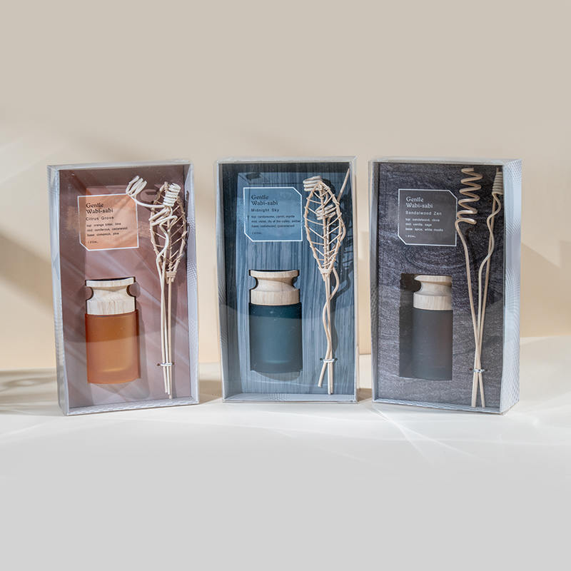 Magas hengeres üveg lombik prémium nád diffúzor fa bot-aroma diffúzor eladóval