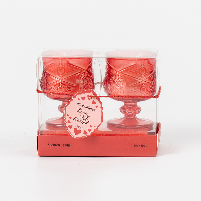 Valentin klasszikus stílusos csésze illatos gyertya 2 DB készlet ogranic öko szójaviasz gyertya készlet gyártó